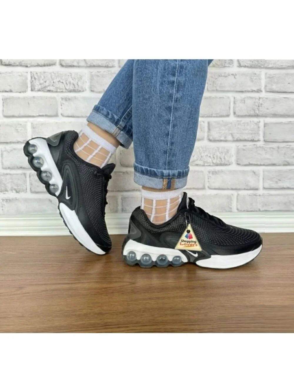 ⭐Nike Air Max DN GS Youth Shoes Sz 6Y Black Metallic White Sneakers FB8987-007⭐